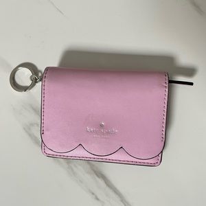 Kate Spade Gemma Small Flap Scalloped Cardholder Wallet with Keychain